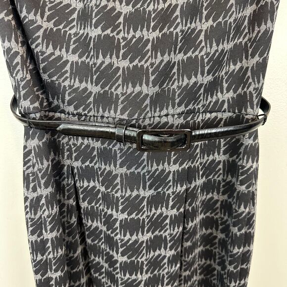 Marvin Richards Sheath Midi Black Belted Dress Womens Size 2 Sheath - Picture 2 of 7